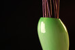 green vase