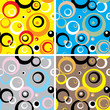 Seventies wallpaper circle multi