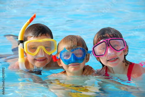 swimmers in pool