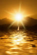 Sunrise in mountains