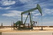 A producing oil well in a California Central Valley oilfield.