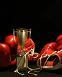 Photo en ligne au meilleur prix boxing gloves and a golden cup