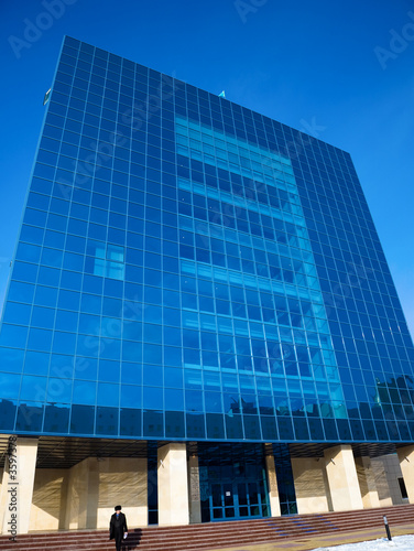 Cubic glass office in the Astana, capital of Kazakhstan Cubic glass office in the Astana, capital of Kazakhstan