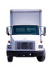 White Delivery Truck Front Isolated
