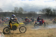 Start motorcycle races on a cross-country terrain