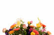Big colorful bouquet over white