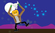 Vektor: Jack is working his scary halloween magic - vector Jack is working his scary halloween magic - vector