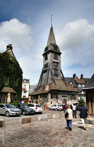 Historic Market Square in the Seaside Resort of Honfleur