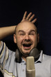 Announcer and dj at small broadcasting station