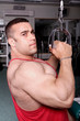 The champion in a fitness center.