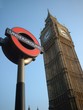Big Ben und Underground-Hinweisschild Big Ben und Underground-Hinweisschild