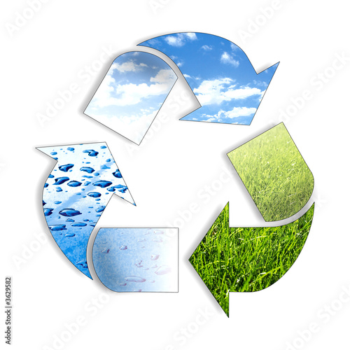 Illustration: it explain naturel recycle..Three arrows follow eachother. it explain naturel recycle..Three arrows follow eachother.