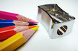 Sharpner and color pencil