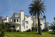 White House  with palm