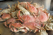 Crab out of water steaming