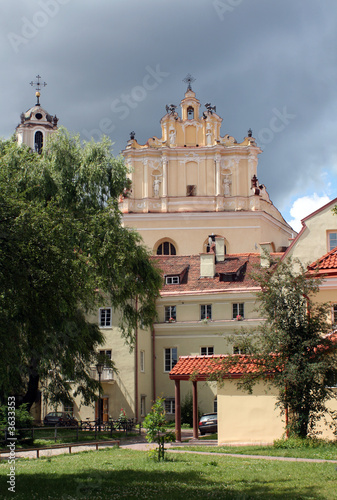 Cosy courtyard in Vilnius old town, Lithuania Cosy courtyard in Vilnius old town, Lithuania