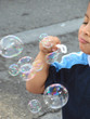bubble blowing boy bubble blowing boy