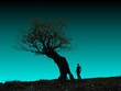 Girl by Crooked Tree Twilight
