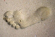 Footprint in sand