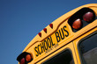 Back of a school bus with copy space