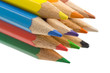 color crayons isolated over white background