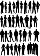 Silhouettes of casual people Silhouettes of casual people