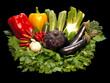 vegetables still life on black bacground vegetables still life on black bacground