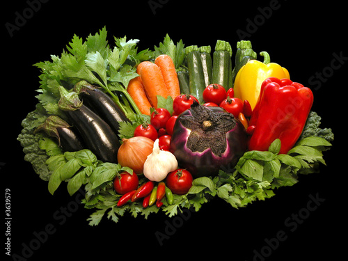 Colorful fresh group of vegetables on black background Colorful fresh group of vegetables on black background