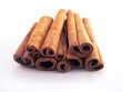 cinnamon stick on white background