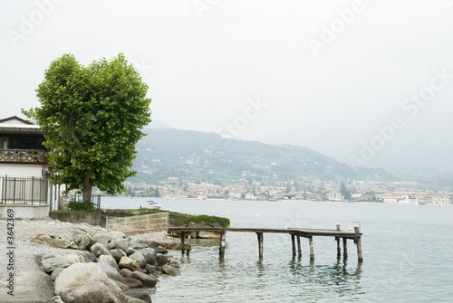 Pier in Lake Garda for tying te boat Pier in Lake Garda for tying te boat
