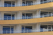 Details of hotel - windows and terraces