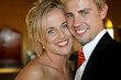 Young bride on her wedding day with her husband