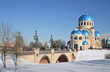 russian whitsunday temple in moscow city