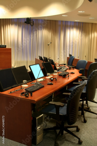 Photo: Court hall of Yugoslavian Tribunal ( inside) Court hall of Yugoslavian Tribunal ( inside)