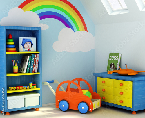 3D rendering of a children room
