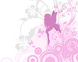 canvas print picture Fairy in pink garden