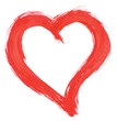 design element - red handpainted heart design element - red handpainted heart