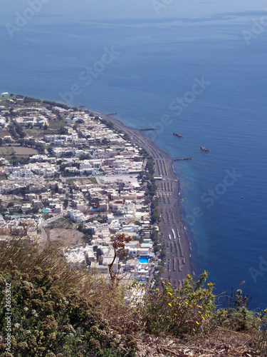 Santorini beachwalk of Kamari