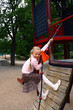 Five years girl on the playground Five years girl on the playground