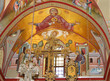 Orthodox fresco of Virgin Mary and Annunciation on Mount Tabor Orthodox fresco of Virgin Mary and Annunciation on Mount Tabor
