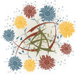 Floral abstract organic illustration - vector