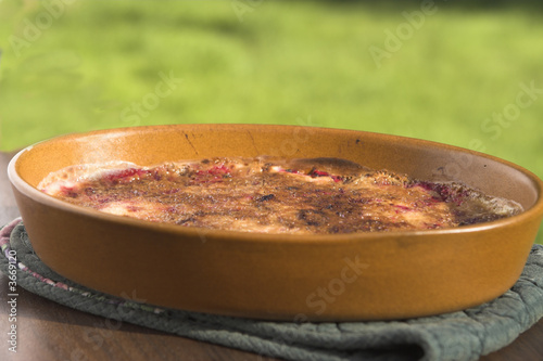 Photo: Raspberries and Rhubarb Brulee Raspberries and Rhubarb Brulee