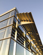 High-tech building, glass and steel