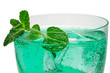 Drink with ice cubes and mint leaves (2) with clipping path Drink with ice cubes and mint leaves (2) with clipping path