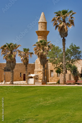 National park Caesarea on coast of Mediterranean sea 