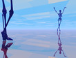 skeleton dancing in a slightly strange setting