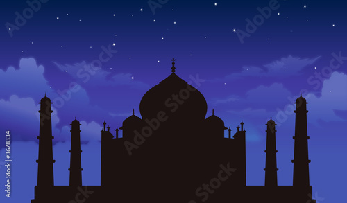 Taj Mahal with Stars