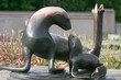Sculpture of walruses - mother and the child