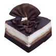 Chocolate Mousse Cake Isolated on White Clipping Path Chocolate Mousse Cake Isolated on White Clipping Path