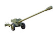 russian anti-tank artillery isolated on white background